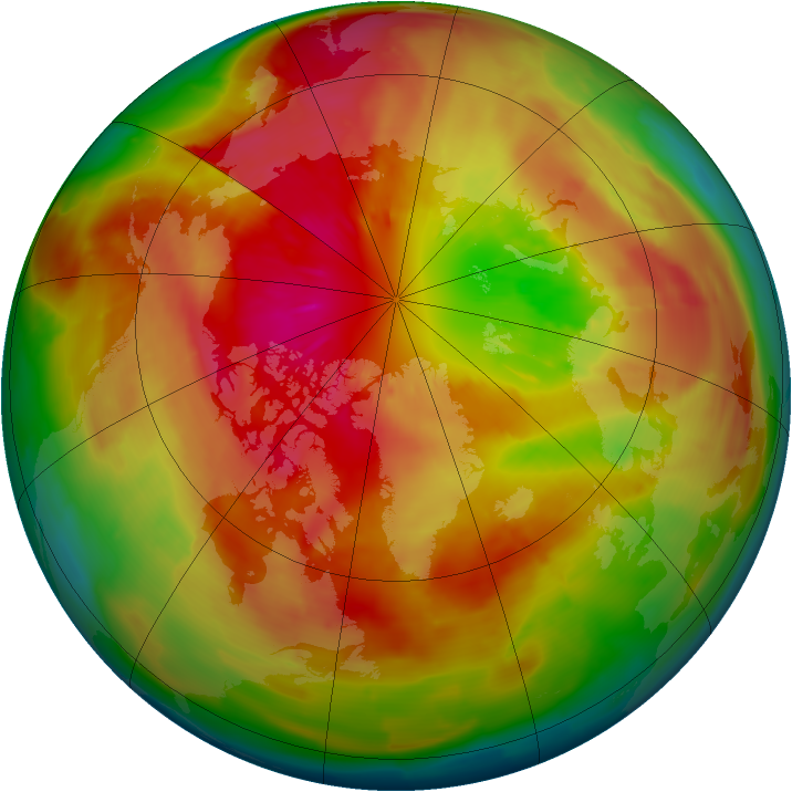 Arctic ozone map for 17 March 2010